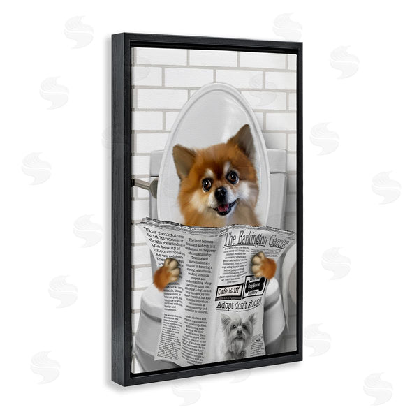 Stupell Industries Matthew Piotrowicz | Pomeranian Dog On Toilet