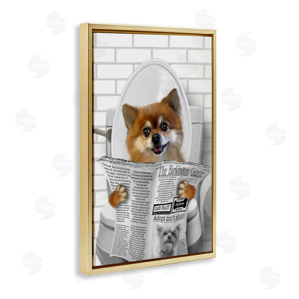 Stupell Industries Matthew Piotrowicz | Pomeranian Dog On Toilet