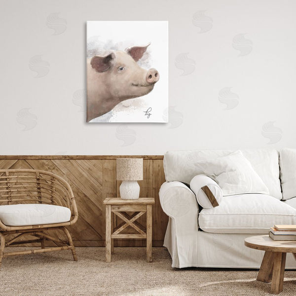 Stupell Industries Matthew Piotrowicz | Smiling Farm Pig Wall Art