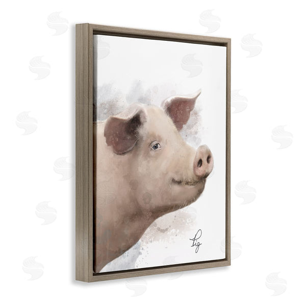 Stupell Industries Matthew Piotrowicz | Smiling Farm Pig Wall Art