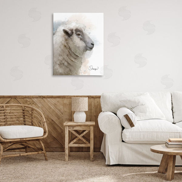 Stupell Industries Matthew Piotrowicz | Smiling Farm Sheep Wall Art