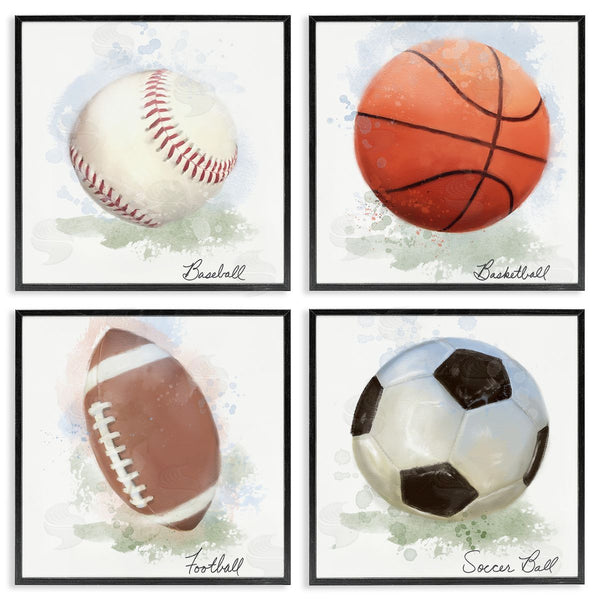 Stupell Industries Matthew Piotrowicz | Soft Pastel Sports Balls Wall Art