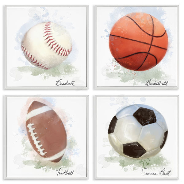 Stupell Industries Matthew Piotrowicz | Soft Pastel Sports Balls Wall Art
