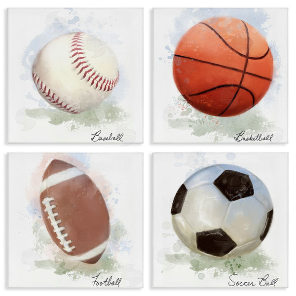 stupell industries Matthew Piotrowicz | Soft Pastel Sports Balls Wall Art