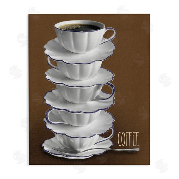 stupell industries Matthew Piotrowicz | Stacked Teacups with Coffee