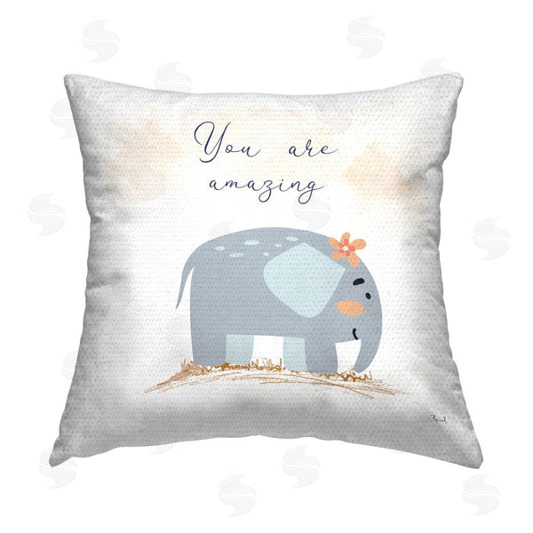 Stupell Industries Matthew Piotrowicz | Uplifting Nursery Elephant Printed Throw Pillow