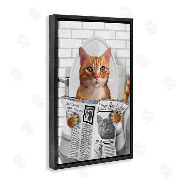 Stupell Industries Matthew Piotrowicz | Whimsy Cat On Toilet