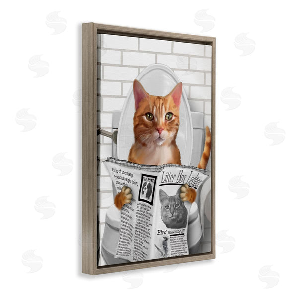 Stupell Industries Matthew Piotrowicz | Whimsy Cat On Toilet
