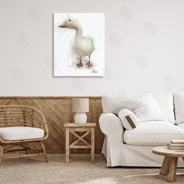 Stupell Industries Matthew Piotrowicz | White Farm Goose Wall Art