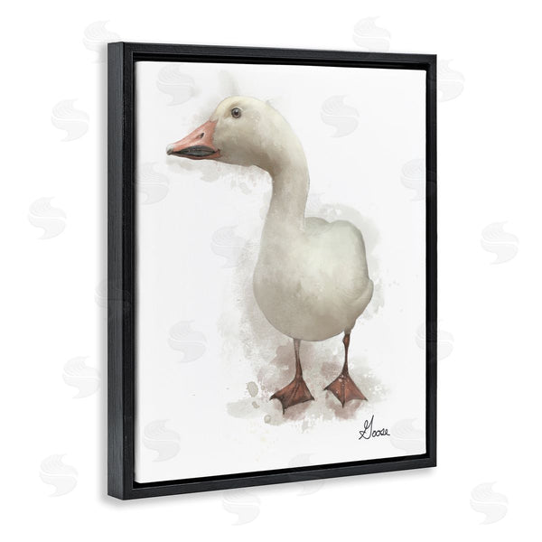 Stupell Industries Matthew Piotrowicz | White Farm Goose Wall Art