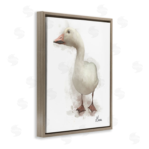 Stupell Industries Matthew Piotrowicz | White Farm Goose Wall Art