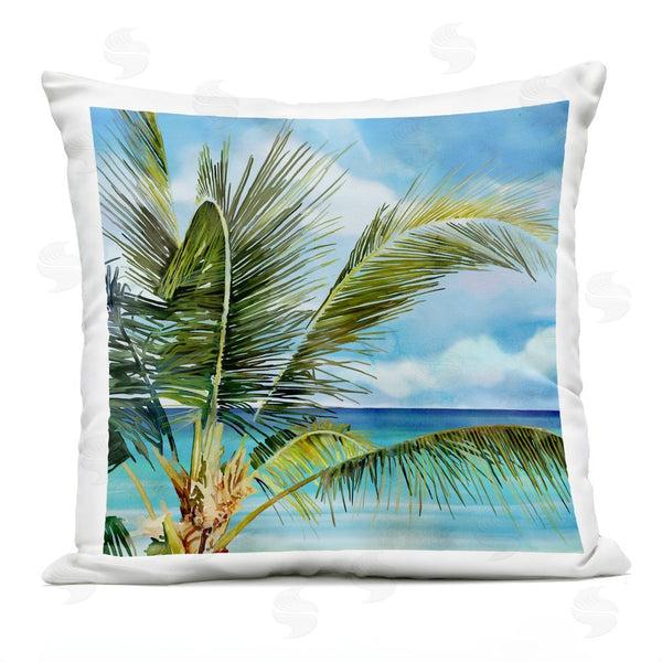 Stupell Industries Mauro Devereaux | Lush Palm Watercolor View Throw Pillow