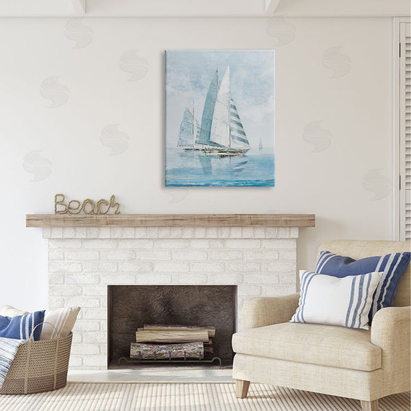 Stupell Industries Max Maxx | Blue Maritime Sailboats Wall Art