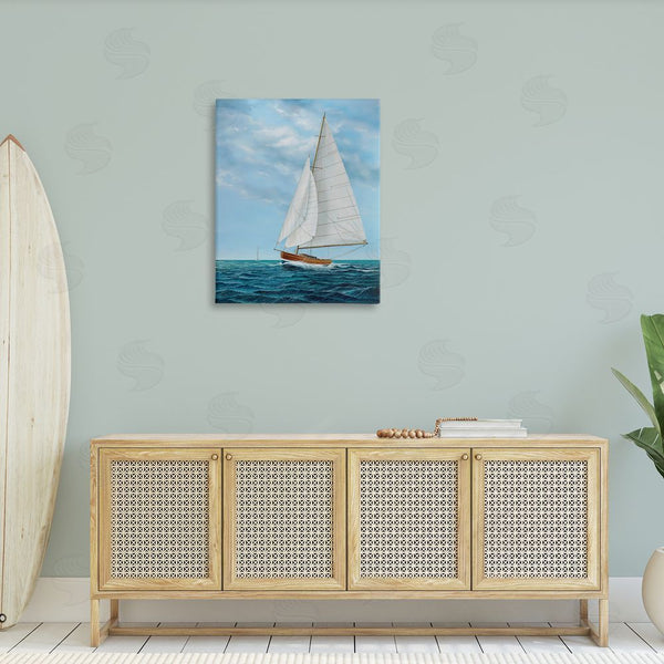Stupell Industries Max Maxx | Nautical Sailboat Waves Wall Art