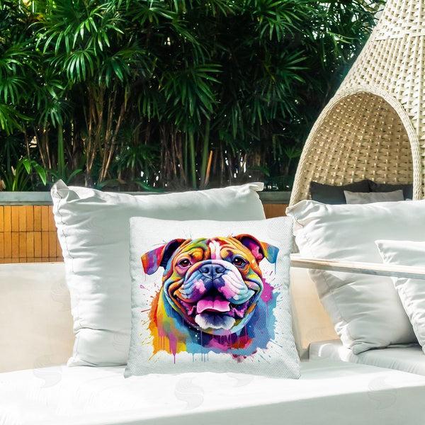 Stupell Industries MB Cunningham | Abstract Splash Bulldog Printed Throw Pillow