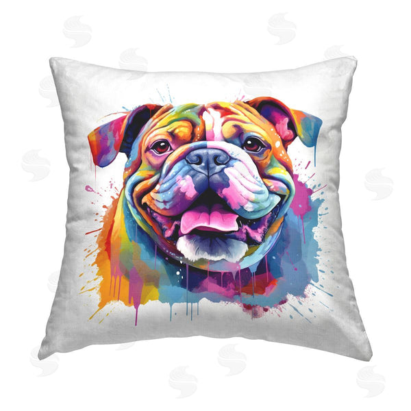 stupell industries MB Cunningham | Abstract Splash Bulldog Printed Throw Pillow