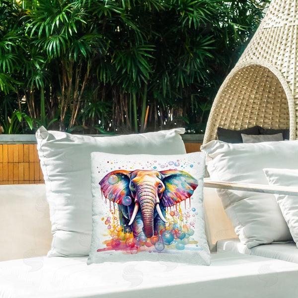 Stupell Industries MB Cunningham | Bubble Pattern Elephant Printed Throw Pillow