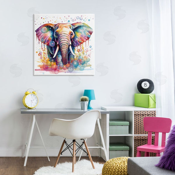 Stupell Industries MB Cunningham | Bubble Pattern Elephant Wall Art