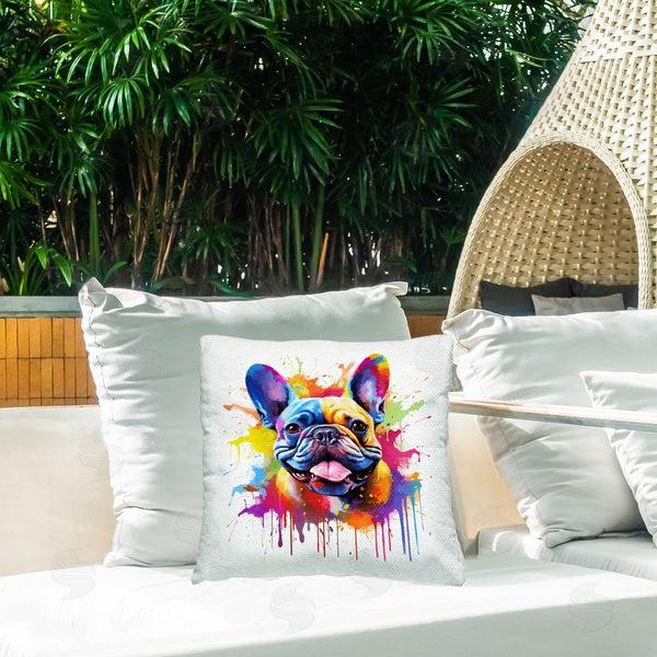 Stupell Industries MB Cunningham | French Bulldog Abstraction Printed Throw Pillow