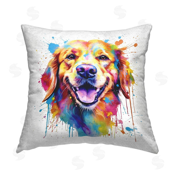 Stupell Industries MB Cunningham | Golden Retriever Splash Printed Throw Pillow