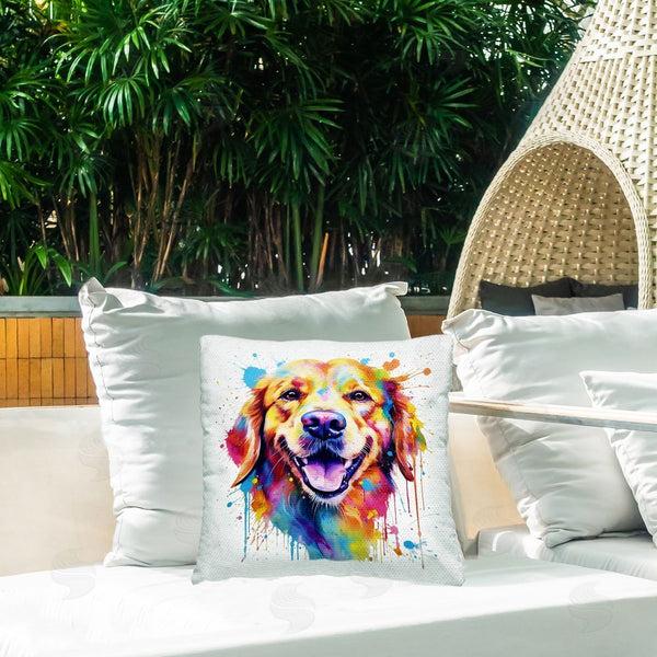 Stupell Industries MB Cunningham | Golden Retriever Splash Printed Throw Pillow
