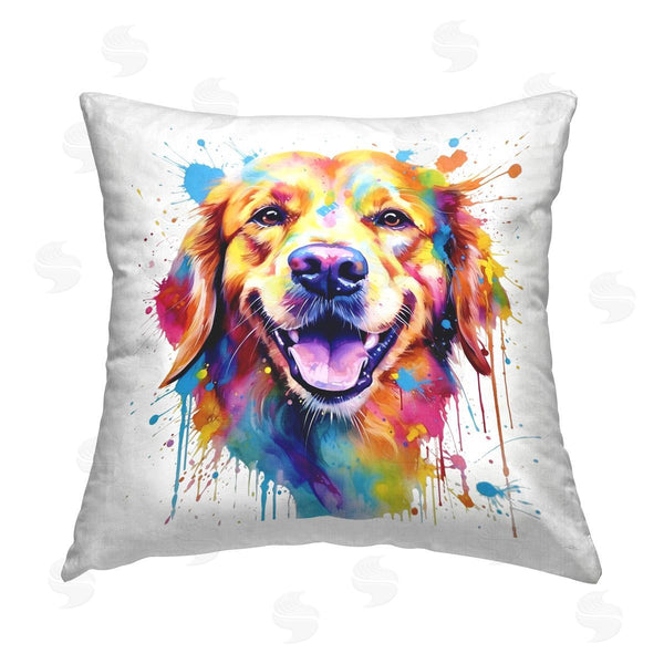 stupell industries MB Cunningham | Golden Retriever Splash Printed Throw Pillow