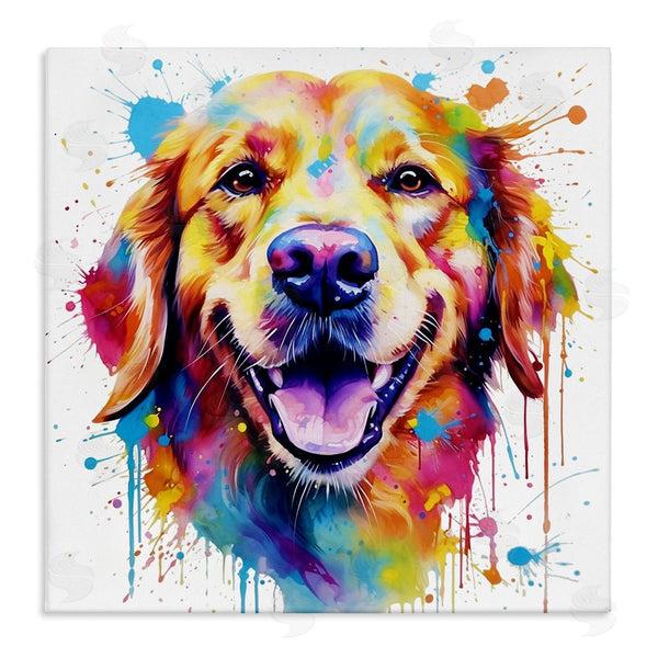 stupell industries MB Cunningham | Happy Dog Paint Drip