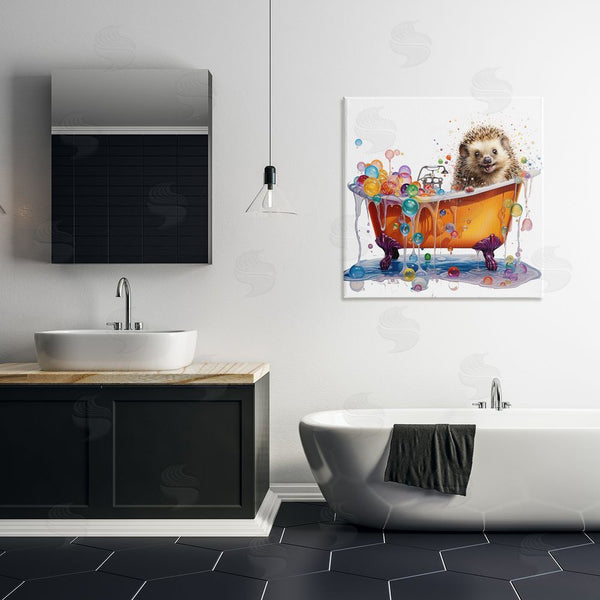 Stupell Industries MB Cunningham | Happy Hedgehog Bubble Bath Wall Art