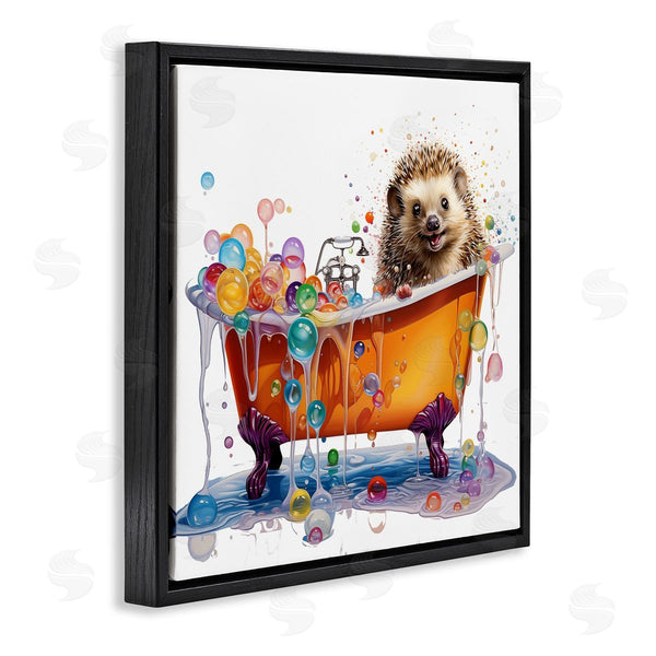 Stupell Industries MB Cunningham | Happy Hedgehog Bubble Bath Wall Art
