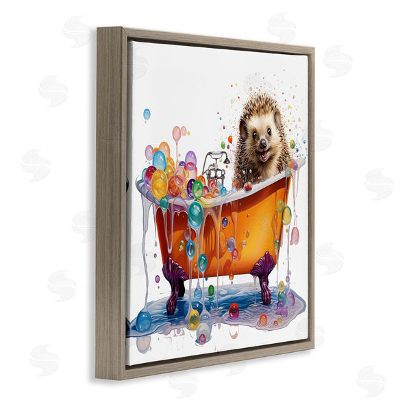 Stupell Industries MB Cunningham | Happy Hedgehog Bubble Bath Wall Art