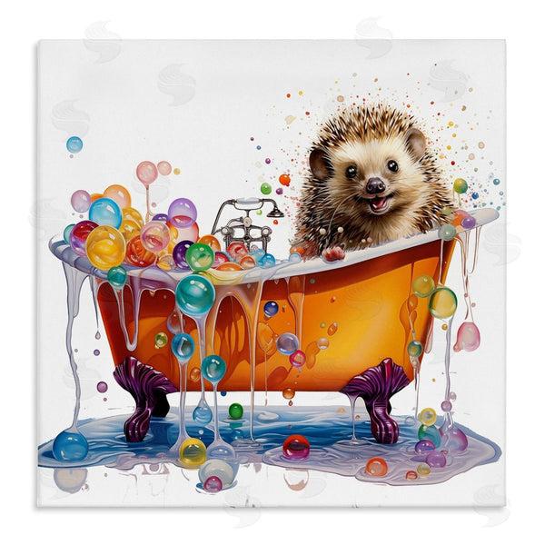 stupell industries MB Cunningham | Happy Hedgehog Bubble Bath Wall Art