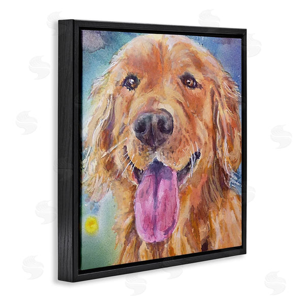 Stupell Industries MB Cunningham | Happy Retriever Dog Face Wall Art