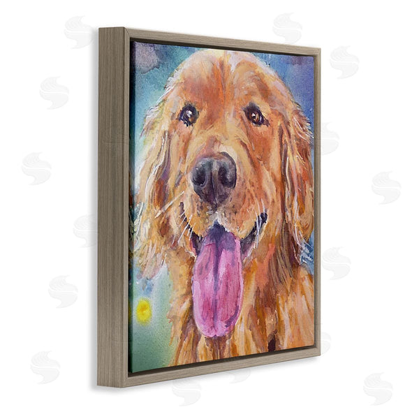 Stupell Industries MB Cunningham | Happy Retriever Dog Face Wall Art