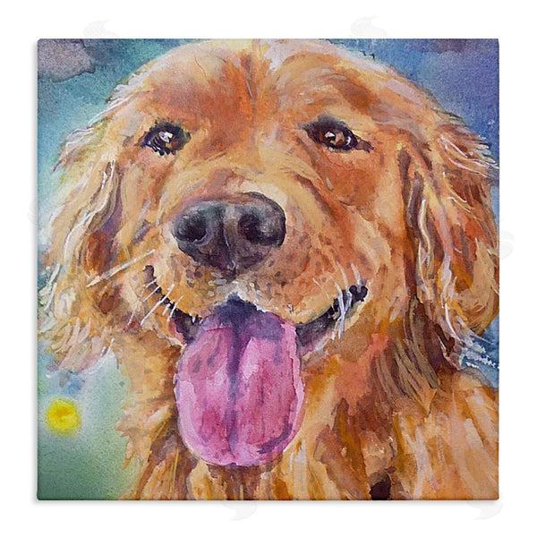 stupell industries MB Cunningham | Happy Retriever Dog Face Wall Art
