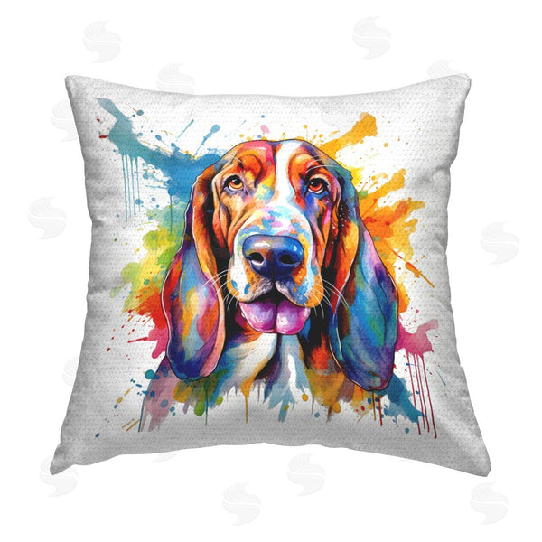 Stupell Industries MB Cunningham | Hound Dog With Splash Printed Throw Pillow