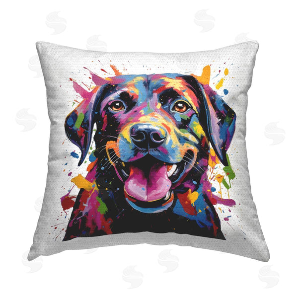 Stupell Industries MB Cunningham | Modern Paint Splash Dog Printed Throw Pillow