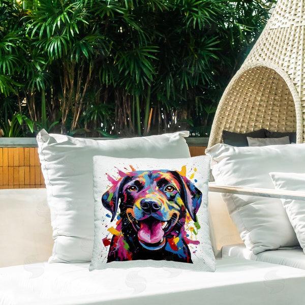 Stupell Industries MB Cunningham | Modern Paint Splash Dog Printed Throw Pillow