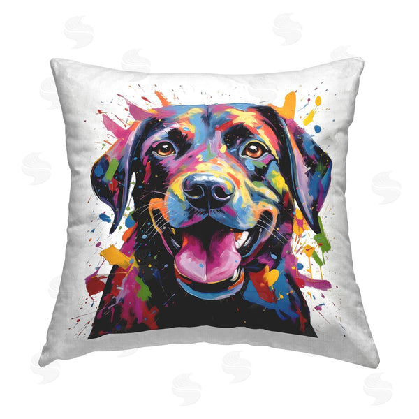stupell industries MB Cunningham | Modern Paint Splash Dog Printed Throw Pillow
