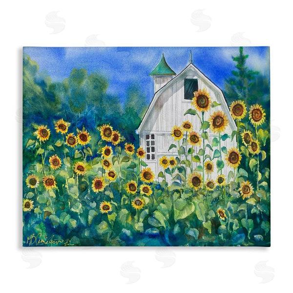 stupell industries MB Cunningham | Tall Sunflowers & Country Barn