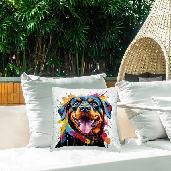 Stupell Industries MB Cunningham | Vivid Hued Rott Portrait Printed Throw Pillow