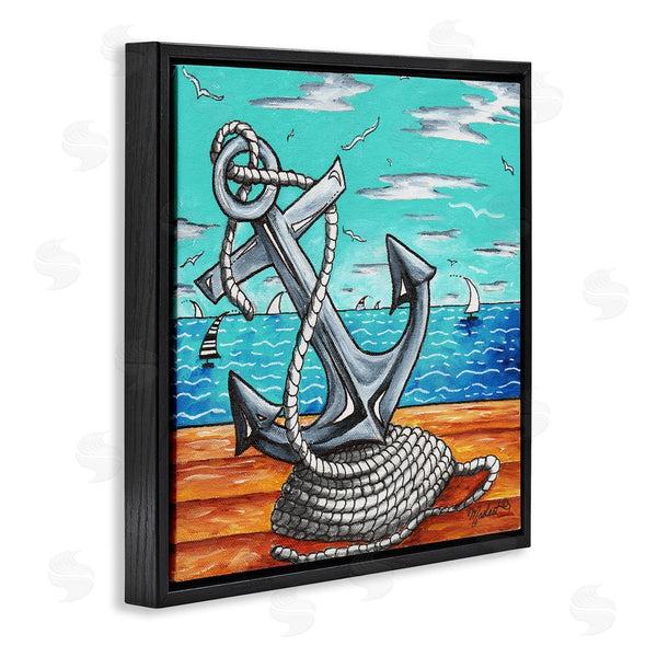 Stupell Industries Megan Duncanson | Maritime Anchor On Beach Wall Art