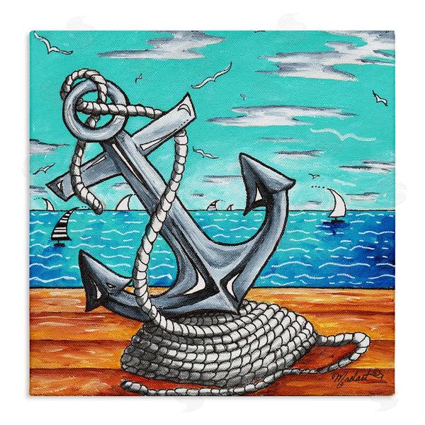 stupell industries Megan Duncanson | Maritime Anchor on Beach Wall Art