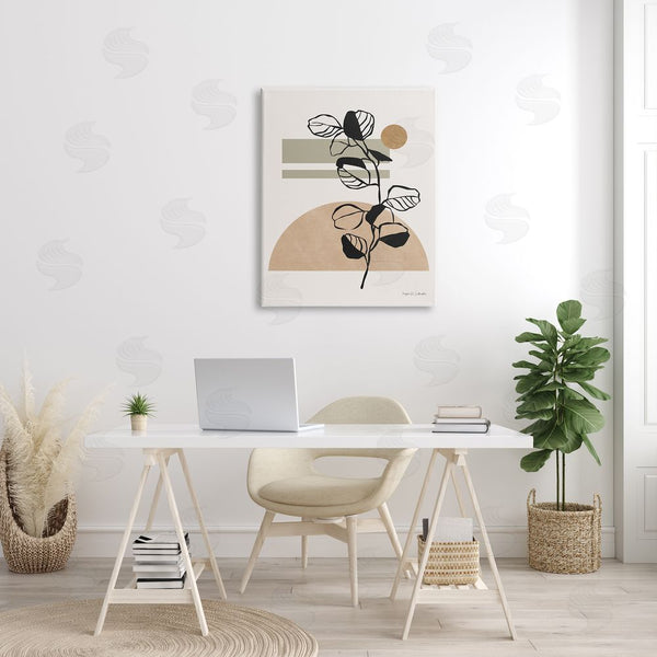 Stupell Industries Megan Gallagher | Desert Sunrise Geometric Shapes Abstract Botanical Plant Wall Art