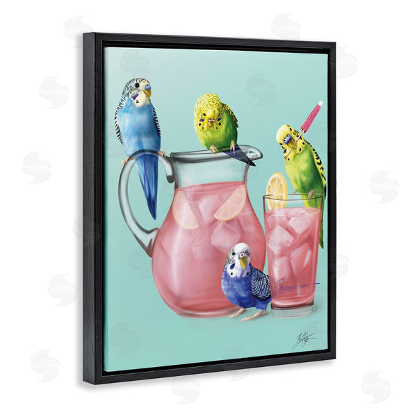Stupell Industries Mehu Art | Budgies And Pink Lemonade