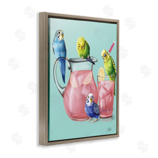 Stupell Industries Mehu Art | Budgies And Pink Lemonade