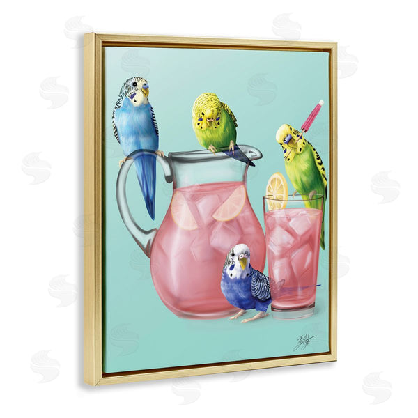 Stupell Industries Mehu Art | Budgies And Pink Lemonade