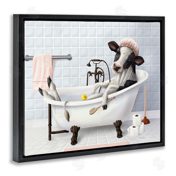 Stupell Industries Mehu Art | Cow & Rubber Duck In Bath