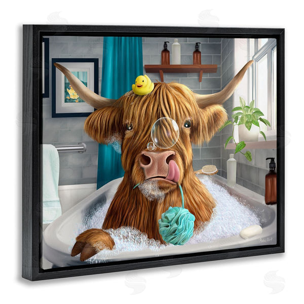 Stupell Industries Mehu Art | Highland Cow Bubble Bath