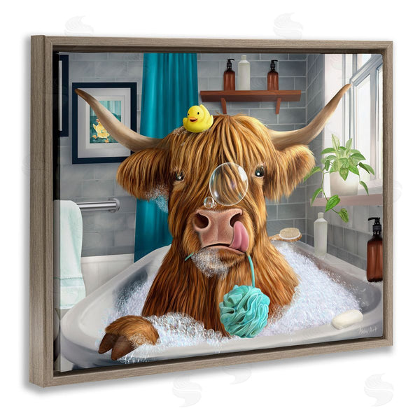 Stupell Industries Mehu Art | Highland Cow Bubble Bath