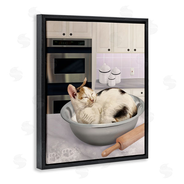 Stupell Industries Mehu Art | Sleepy Cat In Mixing Bowl